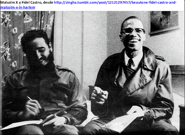 Title: Photo of Malcolm X and Fidel Castro,Malcolm X y Fidel Castro, desde http://zingha.tumblr.com/post/12121297457/beautone-fidel-castro-and-malcolm-x-in-harlem 