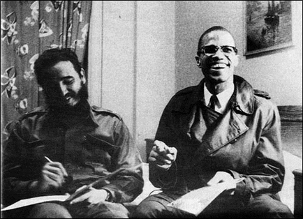Title: Photo of Malcolm X and Fidel Castro